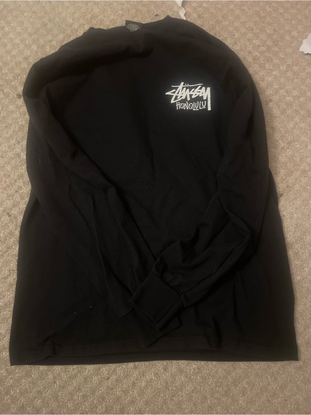 Stussy Honolulu Black Long-Sleeve shirt